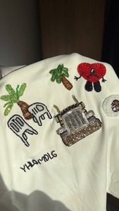 Tops brodés de perles pour femmes, pour les soirées d'été, broderie artisanale de perles, style ajusté sur mesure. - Product Image 3