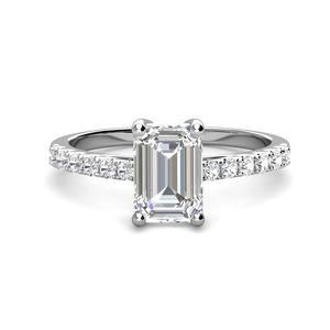 Fine Women Jewelry 925 Silver 18ct Gold Plated <span class=keywords><strong>GRA</strong></span> Certified Emerald Cut Moissanite Baguette Ring Destiny Jewellery - Product Image 1