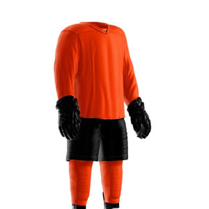 Tenues de hockey sur glace 100 % polyester personnalisables, ajustables en taille, vêtements de sport confortables, impression du nom de l'équipe OEM, ensembles vierges à motifs - Product Image 1