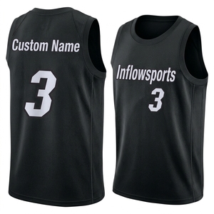 Ensemble d'uniformes de basketball brodés en 3D 100 % polyester à séchage rapide sans manches pour les essais de clubs et l'entraînement quotidien - Product Image 1