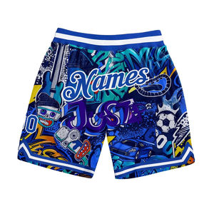 Shorts de sport pour homme en coton 100% écologique avec logo personnalisé, respirants, à séchage rapide, avec cordon de serrage - Product Image 3