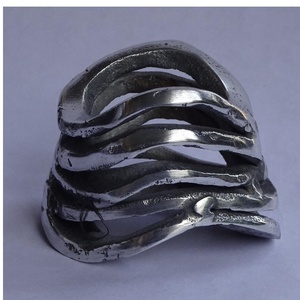 <b>Silver</b> Nickel-Plated Aluminium <b>Napkin</b> Rings Home Decorative Metal Serveware Weddings Tablescape Cloth Paper Enhancement - Product Image 4