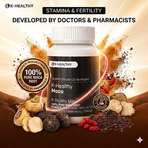 K-Healthy แบล็คมาคารูท 100% 1010 มก. 60 เม็ด บรรจุขวดพลาสติก อาหารเสริมเพิ่มพลังงานจากธรรมชาติ บำรุงกำลังและเพิ่มความสมบูรณ์เพศ - Product Image 2