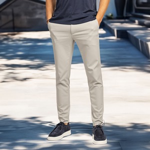 Pantalón Chino para Hombre, Corte Clásico, Cintura Alta, Recto, Tela de Pana, Ecológico, Transpirable, Cómodo, Informal, para Negocios - Product Image 4