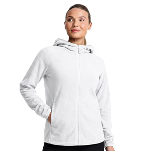Sudadera con Capucha y Cierre de Cremallera en Verde Oliva, Corte Regular, Informal, Unisex, para Otoño, 100% Poliéster, Transpirable, Diseño Sólido de Punto - Product Image 2