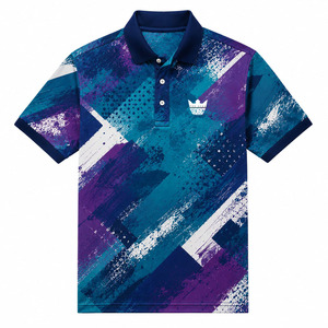 Camisa de Golf para Hombre de Alta Calidad, Tela Oxford, Logotipo Frontal Sólido, Impresión por Sublimación, Manga Corta, Transpirable, de Secado Rápido, Personalizable - Product Image 5
