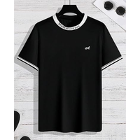 T-shirt graphique pour homme, été, manches courtes, bordure rayée, style Y2K, streetwear