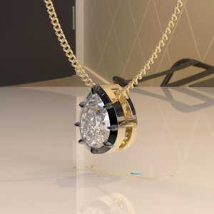 Georgian Style Cut Set Octagon Cut Moissanite Pendant Necklace 14K Gold IGI Certified Luxury <b>Rope</b> <b>Chain</b> - Product Image 4