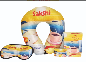 Oreiller de voyage personnalisé imprimé, oreiller de voyage en forme de U personnalisé, oreiller de voyage avec nom imprimé, oreiller imprimé par sublimation - Product Image 3
