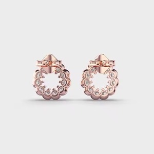 Indian Manufactured Luxury Diamond <b>Earrings</b> for Women's Certified Brilliant Round Cut Sustainable Fine Available For Sale - Product Image 5