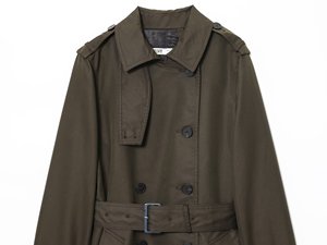 Gabardina de Mujer de Moda Casual con Cuello Vuelto, Doble Abotonadura, Color Sólido, Manga Larga y Lazos, Tejida, Disponible en 2 Combinaciones de Colores - Product Image 3