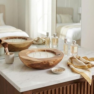 Porte-bougie hurricane artisanal en bois de teck et corde Aqdus Saleem |   Coastal Wholesale India TK-ROP14 - Product Image 3