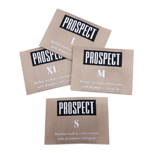 Étiquette tissée à coupe droite, design personnalisé, logo d'entretien, étiquette tissée pour le cou avec taille personnalisée - Product Image 6