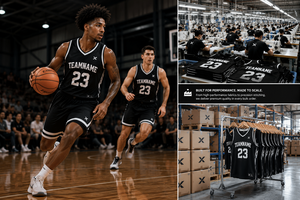 Ensemble maillot et short de basketball sublimé pour homme X Sports City – Coupe athlétique, polyester anti-humidité, uniformes d'équipe - Product Image 3