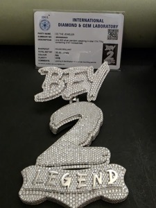 Letter Bail Custom <b>Pendant</b> VVS Moissanite Hip Hop <b>Pendant</b> Custom Name Letter <b>Pendant</b> Customized Luxury <b>Initial</b> Letter <b>Pendant</b> - Product Image 6