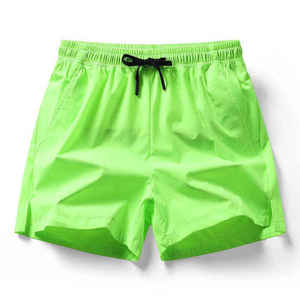 Shorts d'été pour hommes en polyester et coton, shorts de sport pour hommes, mode respirante et légère, cordon de serrage, pantalon court uni - Product Image 2