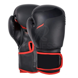 Gants de boxe en cuir en gros avec rembourrage en mousse épaisse, paume antidérapante et fermeture auto-agrippante pour l'entraînement de boxe des adultes et l'utilisation en salle de sport - Product Image 4