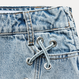 Jupe droite en jean à prix abordable pour femme, style classique, fournisseur OEM en gros, jupe droite minimaliste pour femme - Product Image 6