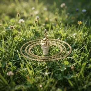 Trendy Stylish Hip Hop <b>Toddlers</b> Jewelry 10K Gold Iced Custom Softy Ice Cream Moissanite Diamond Fine Pendants Charms Necklaces - Product Image 6