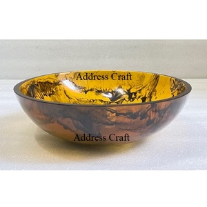 Unique Swirl Resin Serving Bowl For Wedding Housewarming Gifts Tableware Food Safe BPA Free Resin Round Fruit Bowl Everyday Use - Product Image 5