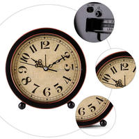 Horloge de table Art Déco en quartz de haute qualité avec affichage à aiguilles, calendrier et fonction de retournement de page - Le meilleur cadeau d'anniversaire pour
