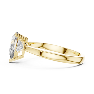 แหวนเพชรทรงลูกแพร์เพาะเลี้ยงในห้องปฏิบัติการ ทองคำแท้ 14K 18K น้ำหนัก 1.30 กะรัต รับรองโดย IGI เกรด DEF VVS เครื่องประดับชั้นดี แหวนวันครบรอบ รับผลิตแบบ OEM ODM ขายส่ง - Product Image 5