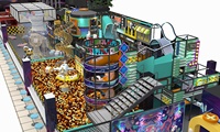Juegos de juegos infantiles suaves con tema de espacio de gran tamaño para patio interior Futurama para Centro Comercial