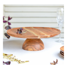 Wood Cake <b>Stand</b> Customized Sale Cupcake Display <b>Stand</b> Polished Holder for Home Decoration Rustic Cake <b>Stand</b> - Product Image 2
