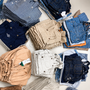 Bangladesh Stock Lot Kids Rompers Cotton Woven Overall <b>Shorts</b> <b>Denim</b> <b>Dungarees</b> Toddler Summer Outfits Wholesale Surplus Apparels - Product Image 2