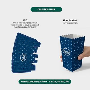 Custom Popcorn Box <b>Printed</b> <b>Paper</b> Popcorn Packaging Box Food Grade Snack Box for Cinema Events - Product Image 2
