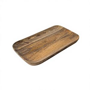 Offre incroyable : Plateau de service carré en bois fait main, design noir, pour café, éco-responsable, du fabricant exportateur. - Product Image 3