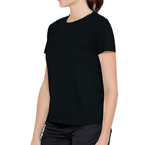 Camisetas de Verano para Mujer al por Mayor, Camisetas de Algodón de Alta Calidad de Color Sólido para Mujer, Ropa Casual con Logotipo Personalizado en la Parte Delantera - Product Image 3