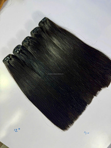 Paquetes rectos de cabello humano de Vietnam de color natural 6-32 pulgadas 1 paquete de extensiones de cabello humano Remy cabello trenzado de trama Doble - Product Image 2