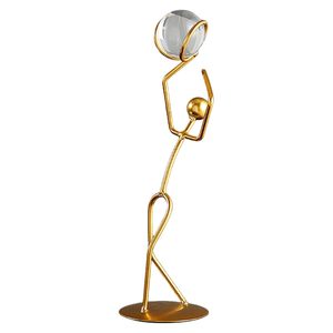 Heavy Metal Music <b>Figurine</b> Decorative Tabletop Ornament with Sportsman <b>Crystal</b> Ball Wire Design Display Stand Home Decor - Product Image 2