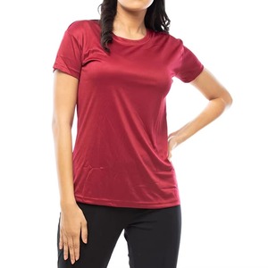 Vente en gros de hauts de sport personnalisés pour femmes, à séchage rapide, respirants, pour l'été, t-shirts de gym vierges, OEM, chemises athlétiques à manches courtes pour femmes, B2B - Product Image 1