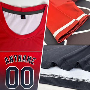 เสื้อบาสเก็ตบอลแบบยูนิเซ็กซ์สั่งทำพิเศษ สีดำไล่เฉด พิมพ์ลายด้วยความร้อน คอกลม แขนสั้น ระบายเหงื่อได้ดี สำหรับผู้ใหญ่ - Product Image 6