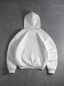 Sweat-shirt à capuche oversize blanc pour femme, en molleton doux, décontracté, pour tous les jours, mode hiver. - Product Image 3