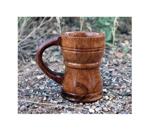 <b>Rustic</b> Wooden Mug Handmade Natural Solid <b>Wood</b> Coffee Cup Eco Friendly Drinkware for Tea Coffee Juice Use - Product Image 3