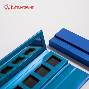 Palette de fard à paupières en carton vide avec couvercle magnétique vertical 6 couleurs avec miroir - Product Image 2