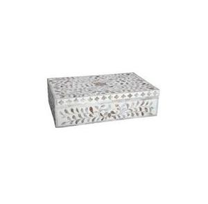 Resin Leaf Design Carved Bone Inlay Wood Jewelry <b>Box</b> Decorative Gift <b>Box</b> for <b>Bracelets</b> Bangles Necklace Storage - Product Image 2