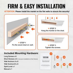 Mensola per Caminetto in Legno Naturale 183 x 20 x 13 cm, Montaggio a Parete, Stile Rustico, Capacità di Carico 22 kg, Scaffali Espositivi - Product Image 5