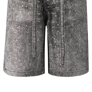 Shorts de Mezclilla con Cinturón, Corte Medio, Transpirables, de Secado Rápido, Estilo Y2K, para Mujer, con Logotipo Personalizado, Proveedor al por Mayor - Product Image 4