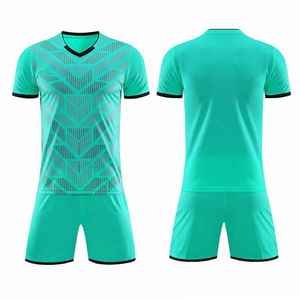 Conjunto de Camiseta de Fútbol Naranja para Hombre, Manga Corta, Cuello en V, Estampado Geométrico, Poliéster que Absorbe la Humedad, Uniforme para Todas las Temporadas - Product Image 2