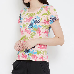 เสื้อยืดผู้หญิงคอกลมทรงปกติ ผ้าโพลีเอสเตอร์/คอตตอน สีพื้น สำหรับออกกำลังกายช่วงฤดูร้อน ขายส่ง ราคาพิเศษ รับสกรีนโลโก้ สีตามสั่ง คุณภาพสูง - Product Image 3