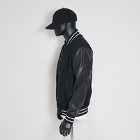Blousons universitaires unisexes en chenille brodée, coupe-vent chauffants, style streetwear hivernal, avec manches en cuir, personnalisables, pour le baseball et le collège