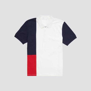 Camisa de Punto para Hombre, Manga Corta, Color Sólido, Estampado Digital, Cuello Clásico, Corte Regular, Informal, Blanca, Transpirable, Tejido Piqué - Product Image 5
