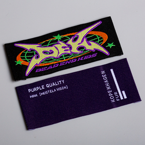 <span class=keywords><strong>Etiquetas</strong></span> tejidas de poliéster 100% para tops para <span class=keywords><strong>etiquetas</strong></span> de tamaño de <span class=keywords><strong>ropa</strong></span> de <span class=keywords><strong>Amazon</strong></span> con borde cortado con láser para coser - Product Image 2