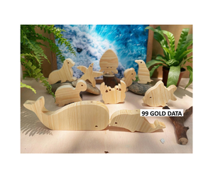 Juego de juguetes ecológicos de madera Montessori de Vietnam con bloques de animales seguros y asequibles para el aprendizaje temprano, diversión creativa - Product Image 5