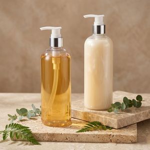 Botella Redonda de PET de 500 ml para Loción, Dispensador de Bomba de Plástico Transparente para Champú, Gel de Ducha, Cuidado de la Piel, Envase Cosmético, Fábrica en Vietnam - Product Image 3