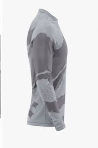 เสื้อรัดรูปแขนยาวสำหรับผู้ชาย สีเทา ลายพราง พิมพ์ลายแบบซับลิเมชั่น แห้งเร็ว ผลิตจากโพลีเอสเตอร์ เหมาะสำหรับใส่ออกกำลังกาย - Product Image 5